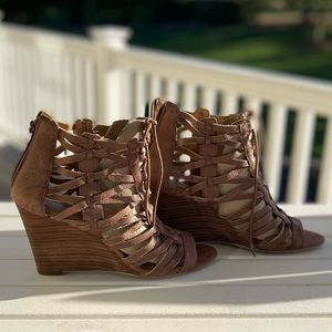 PRICE DROP Nine West Leather Wedge Sandal